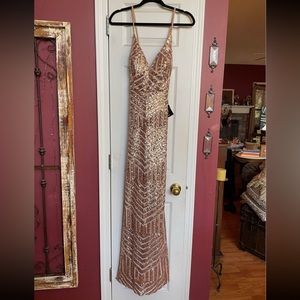 Lulu’s pink sequin formal dress